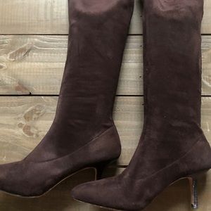 Plush chocolate boots